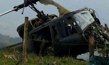 Helicoptero atacado por las FARC