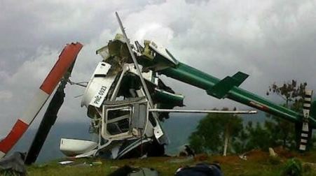 Helicoptero destruido por las FARC