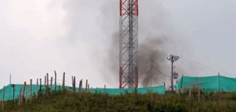 Antenas de comunicaciones atacadas por las FARC