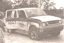 Autopatrulla destruido por el ELN