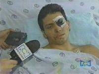 Teniente  Elbert A. Rodríguez Moreno, gravemente herido por las FARC