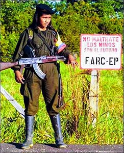 niña menor de edad en la guerrilla