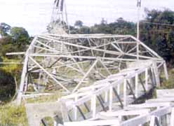 torre derribada por las FARC en Gachalá (Cundinamarca)