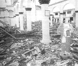 Iglesia de Siberia destruida por las FARC